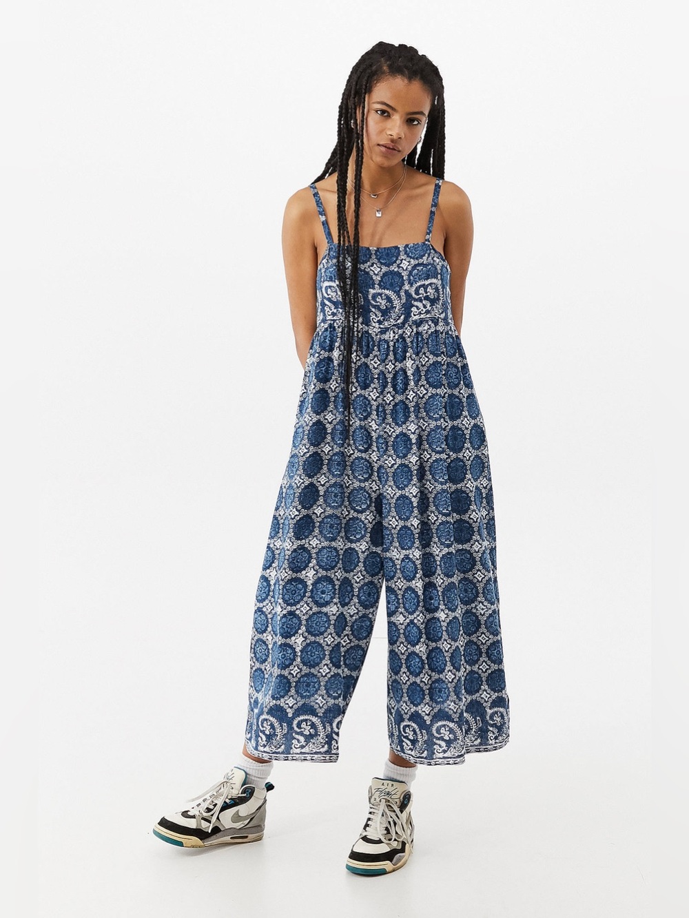 NWOT UO Taylor Wide Leg Babydoll Jumpsuit size XL